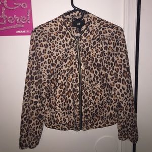 H&M Cheetah Bomber Jacket