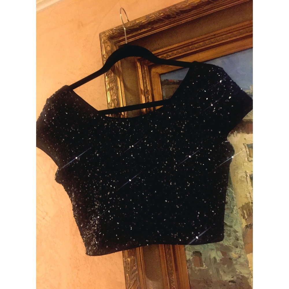Sequin crop top