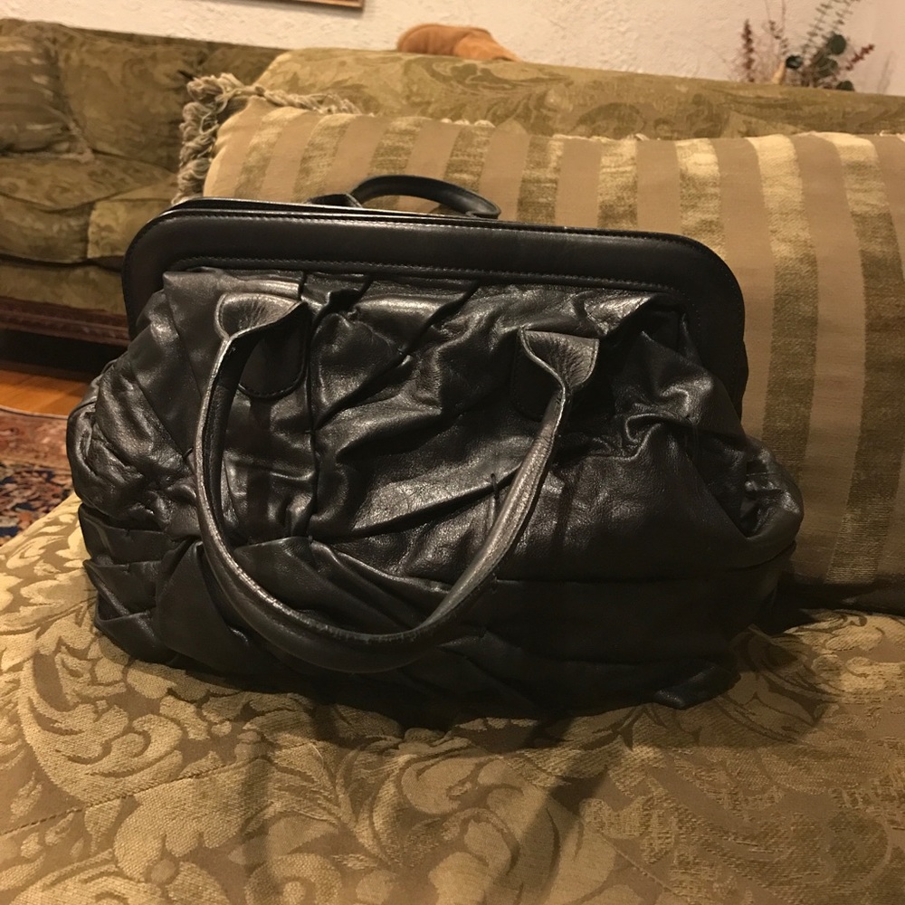 Authentic Valentino black leather handbag