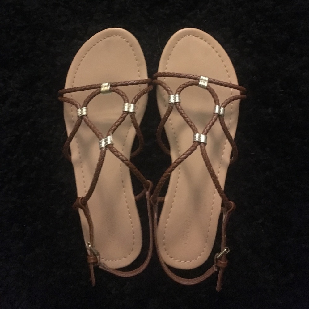 Brown gladiator sandals