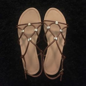 Brown gladiator sandals