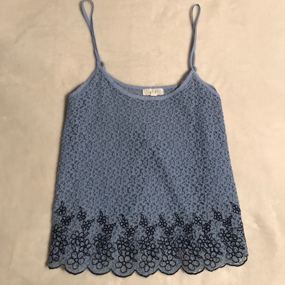 Blue Lace Tank Top *WORN ONCE*