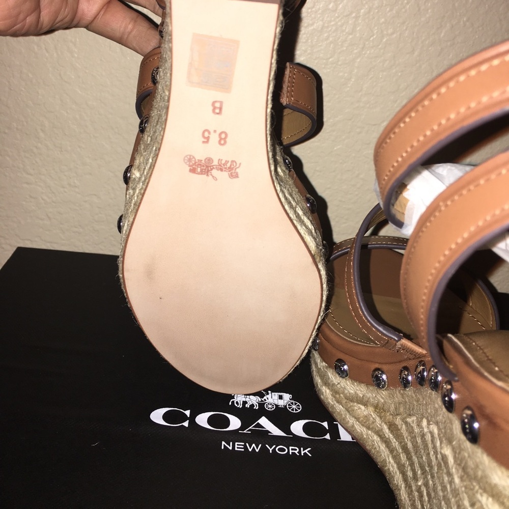 NIB COACH DARCY STRAPPY WEDGE - Picture 5 of 5