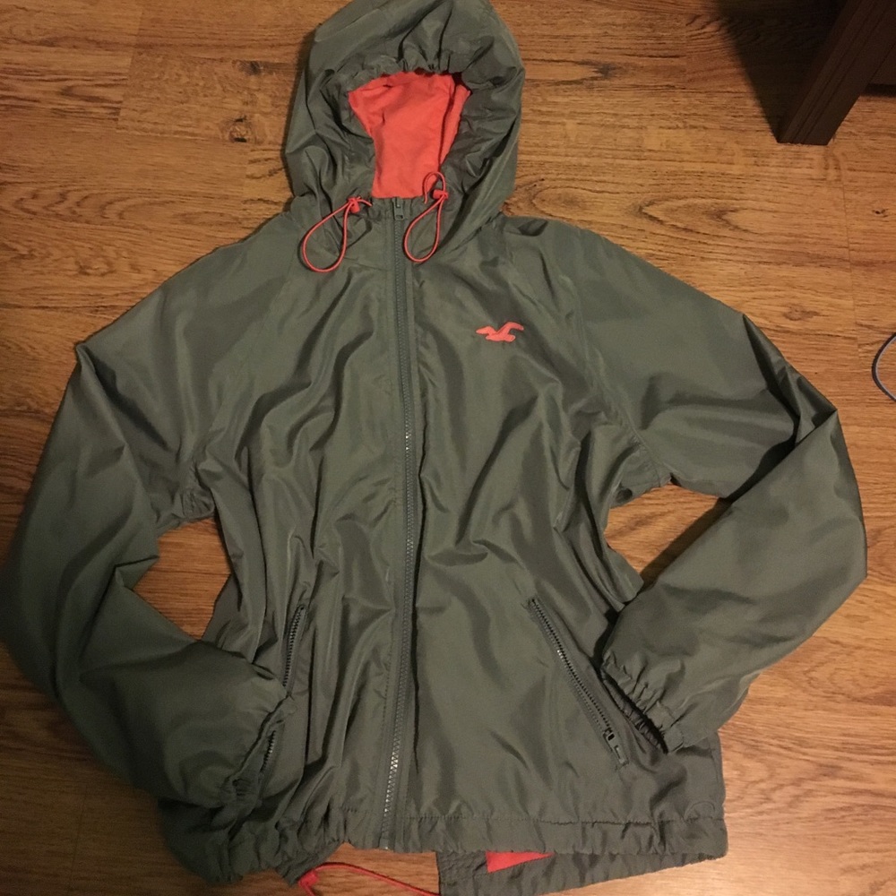 Hollister zip up windbreaker jacket