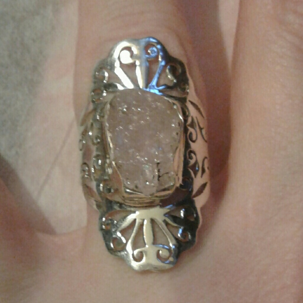 New *HC Natural Pink Morganite Solid 925S Rg