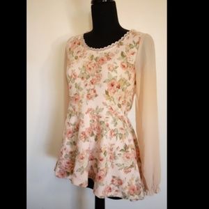 Liz Lisa floral Blouse Short Combo