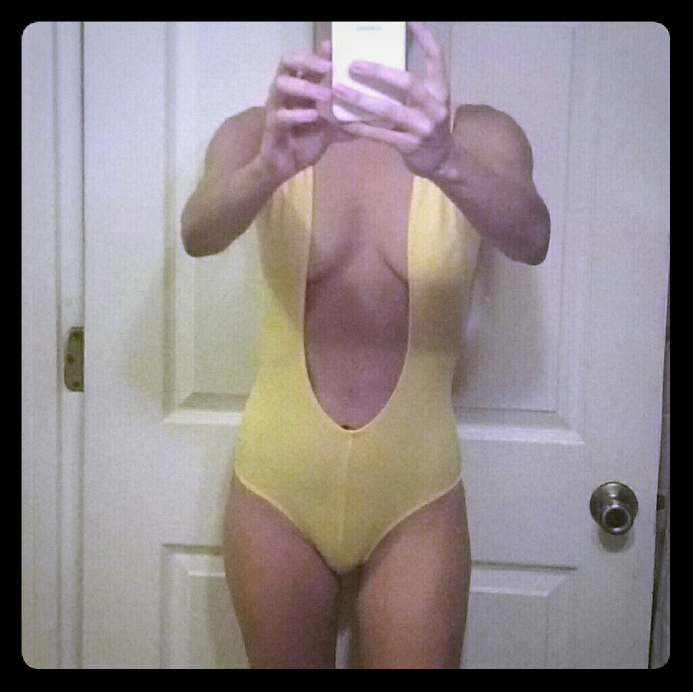 Yellow sexy swimsuit