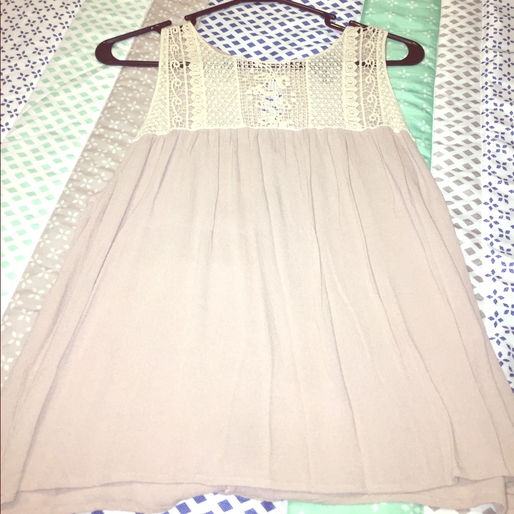 Beige detailed blouse