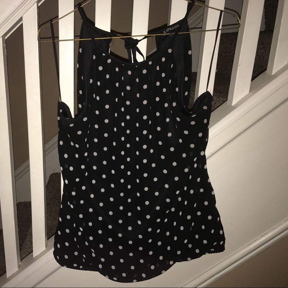 B/w polka dot Express tank