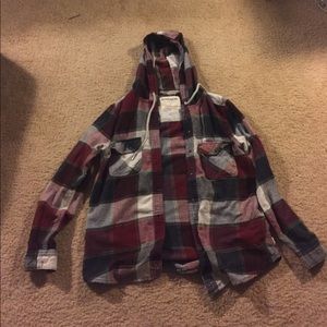 Flannel with hood
