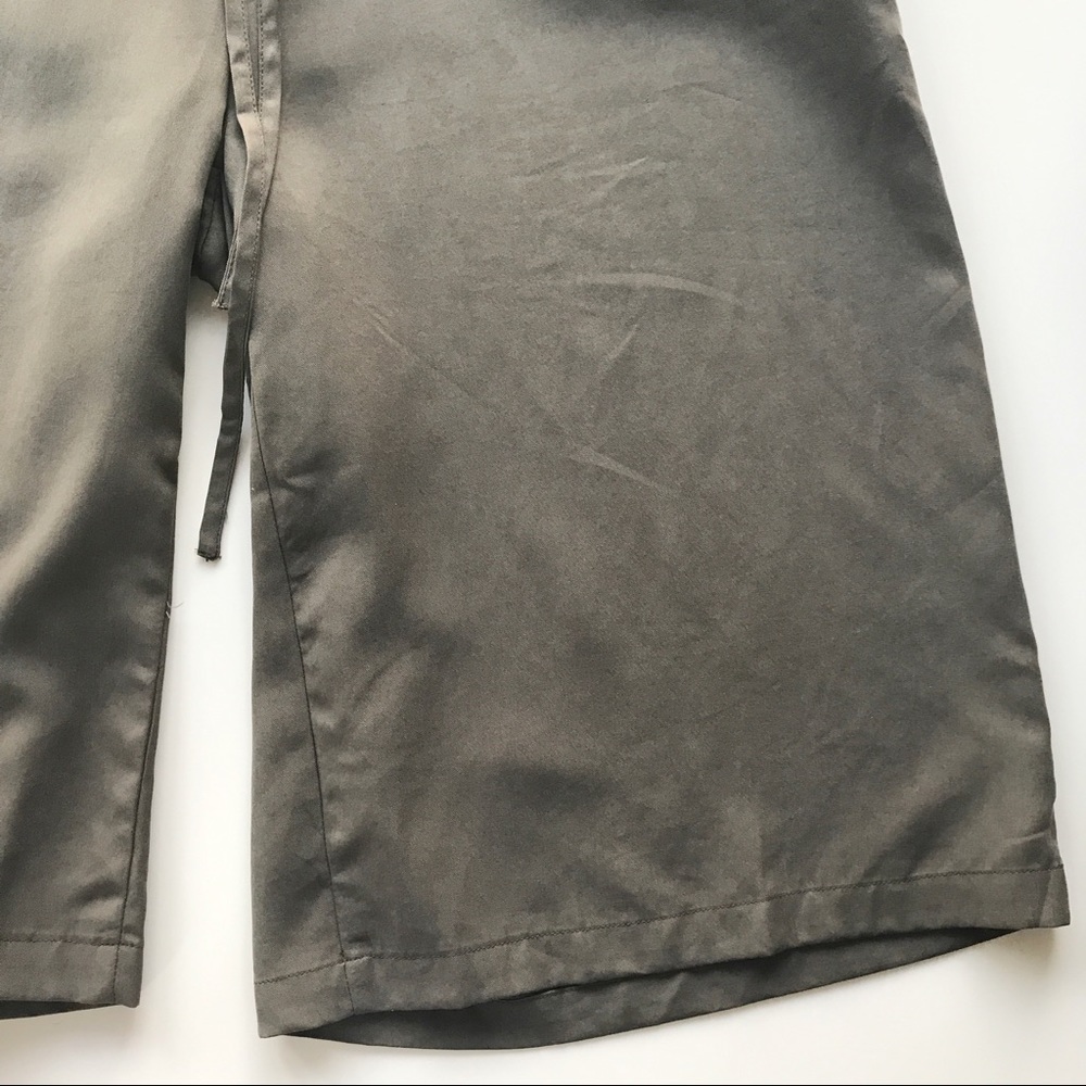 Khaki 3/4 Sleeve Culotte Jumpsuit - Picture 6 of 8