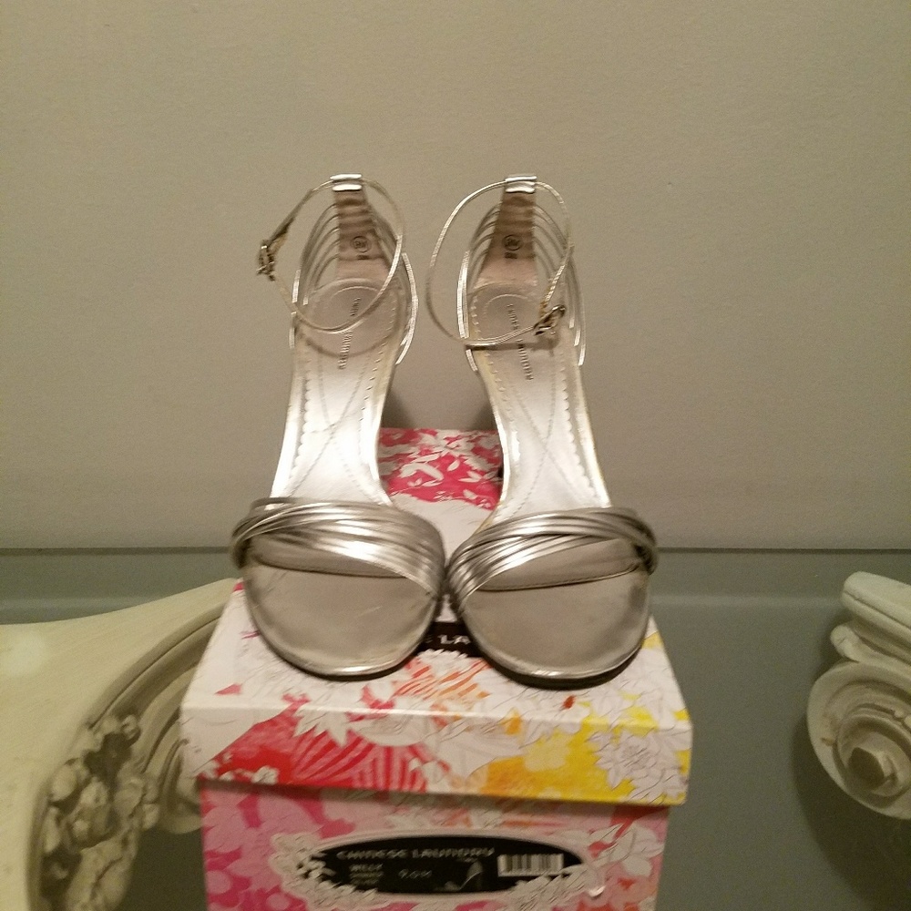 Chinese Laundry Silver Strappy Heel