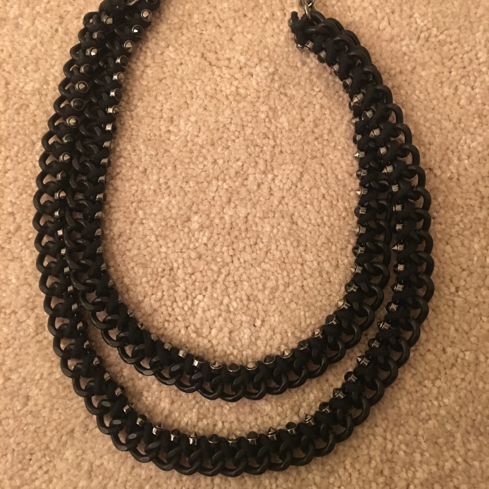 Jcrew Black statement necklace.