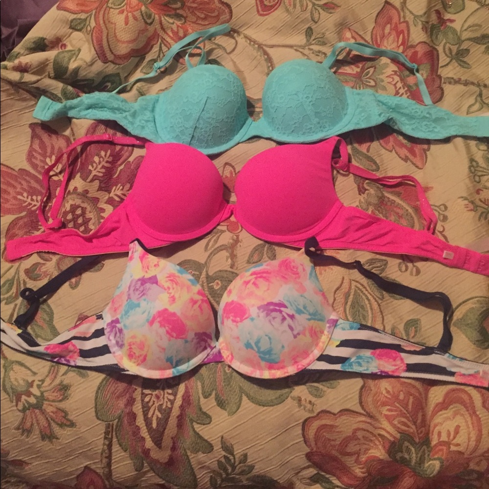 3 VS push up bras 34B