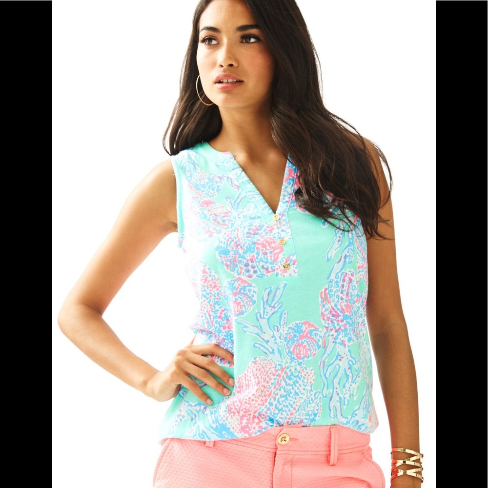 Lilly Pulitzer "Mint Fresh Fansea" shirt