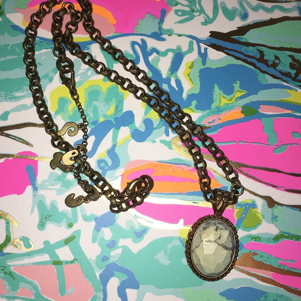 Lucky brand stone necklace