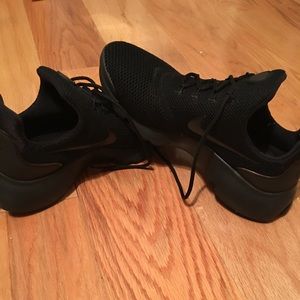 Lighting used Nike sneakers.