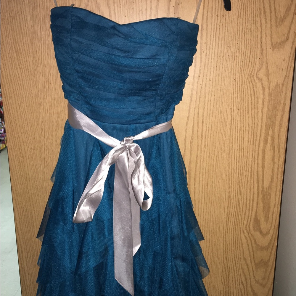 Short Strapless Teal Dress Women's 3 Homecoming