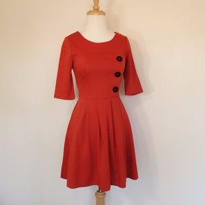 Sunny Girl Orange 50's style Autumn Dress