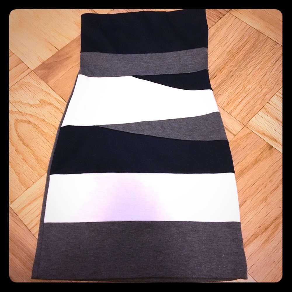Forever 21 Color-block strapless dress