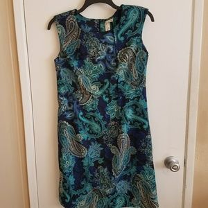Floral Blue Green Dress