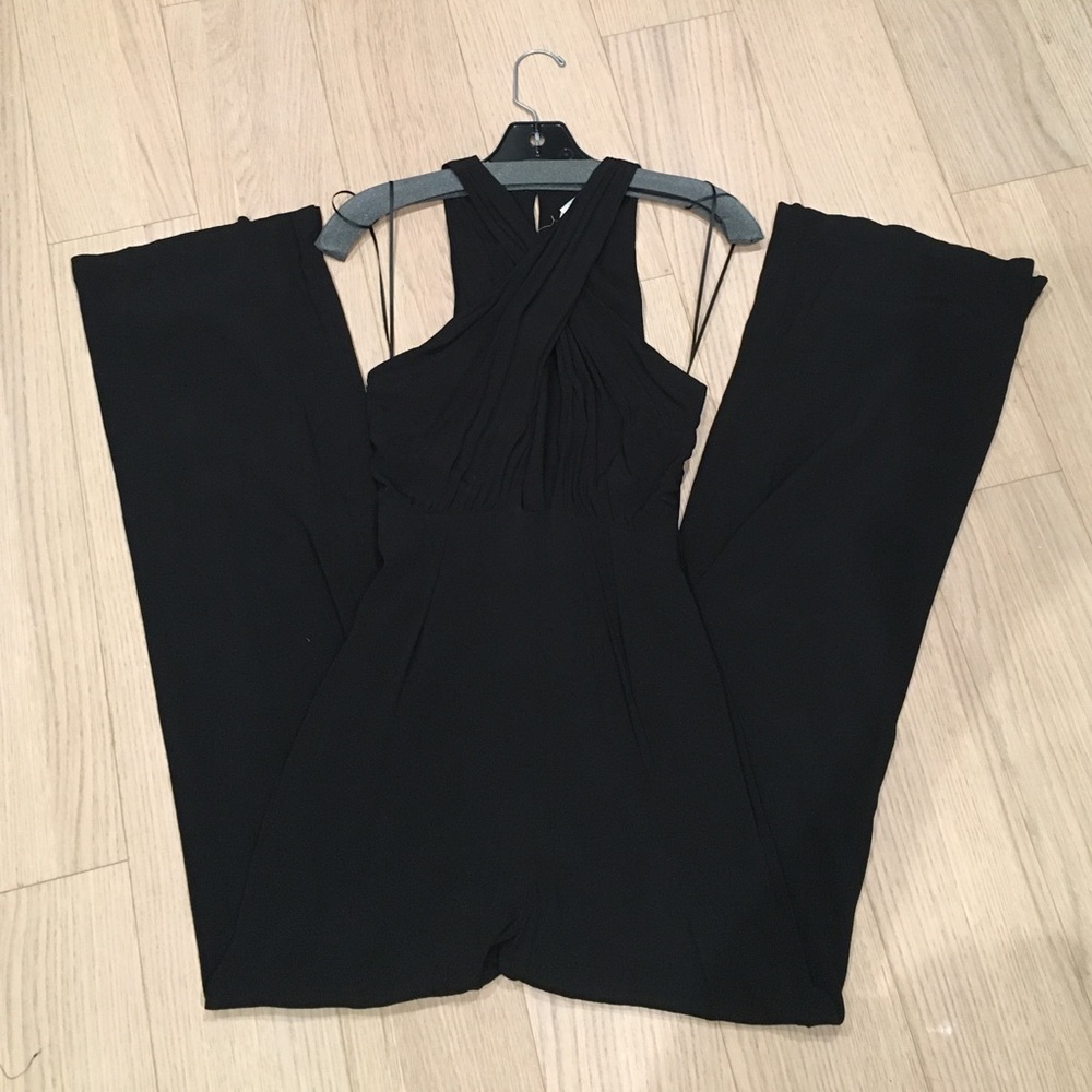 Mara Hoffman black cross front jumpsuit - Picture 3 of 6