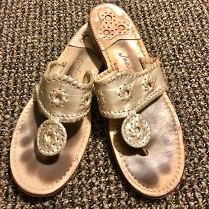 Jack Rogers platinum sandals size 7 1/2 - 8