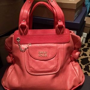 See by Chloe Handbag Large Pink Silver Hardware