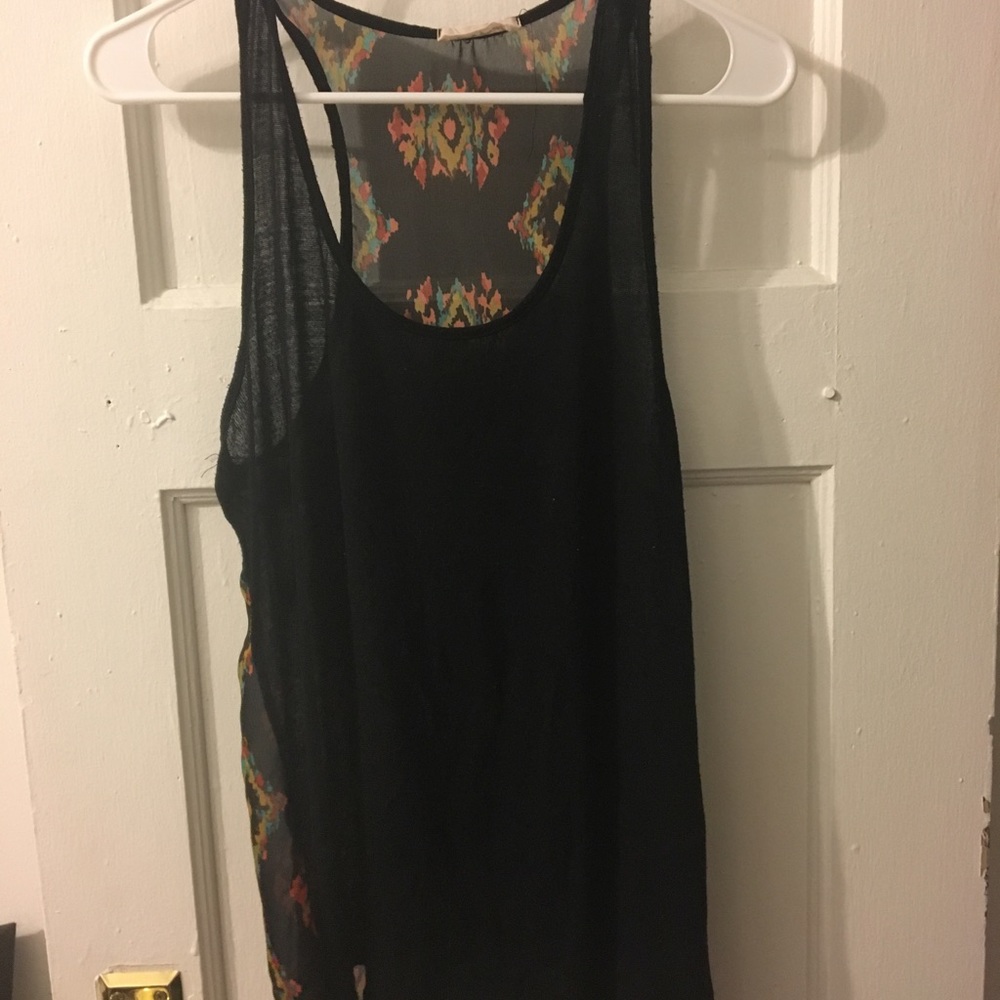 Black tank with sheet back