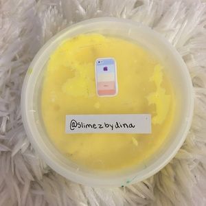 Lemon Custard! Yellow slime with Microbeads in it!