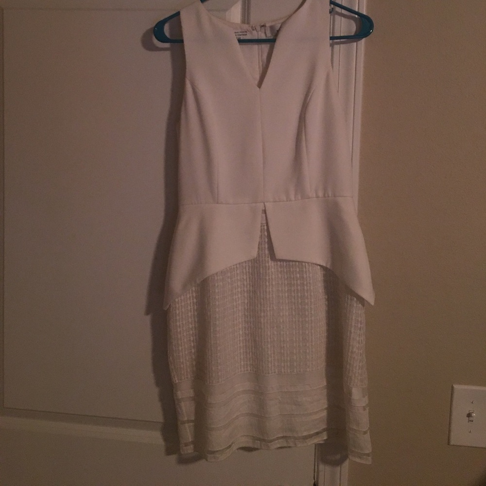 Peplum white dress