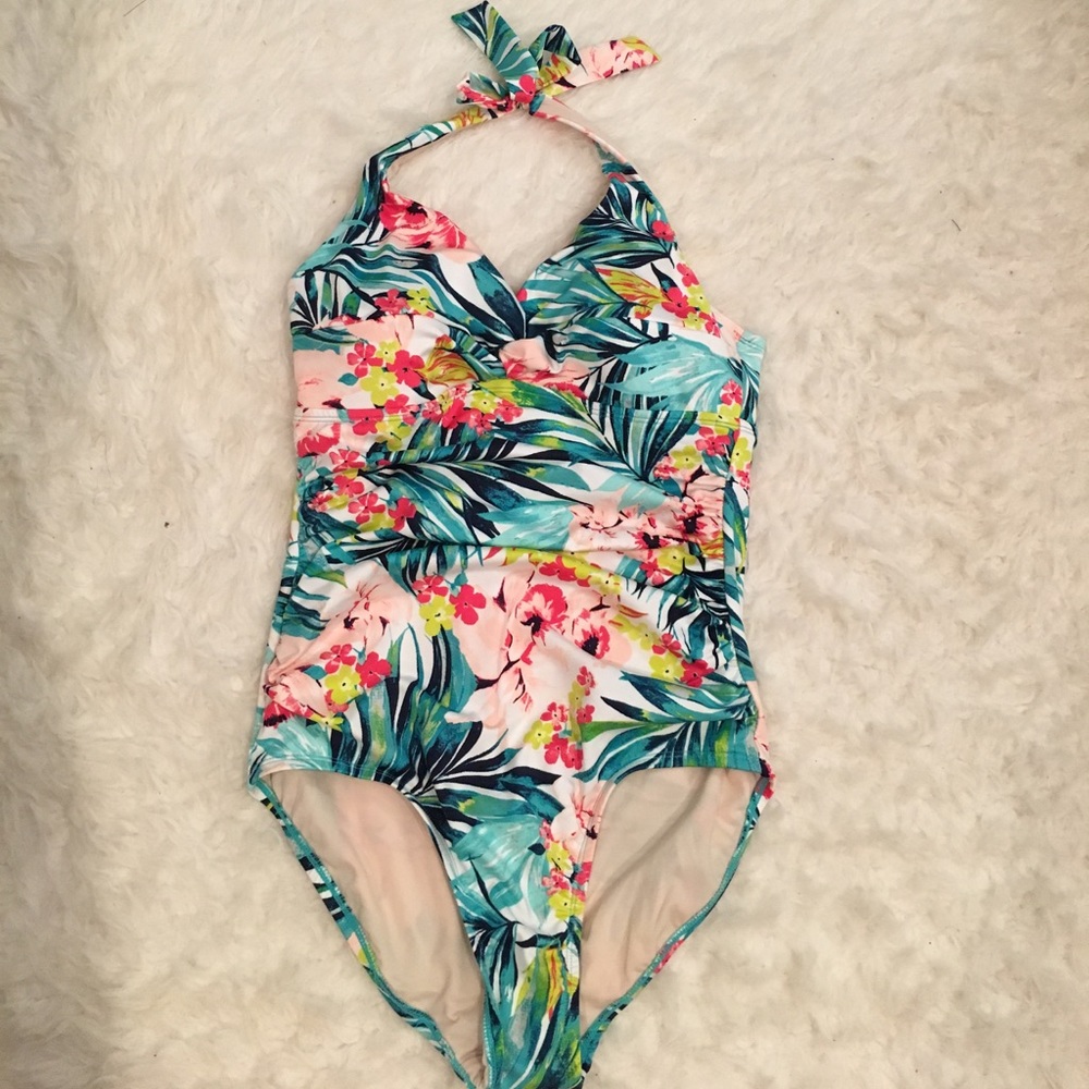 NWOT Merona tropical print one-piece