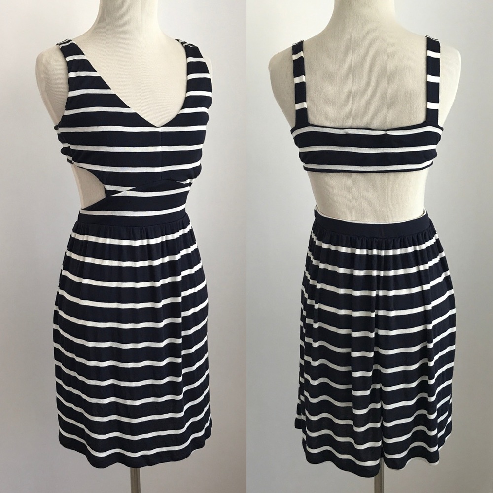 Ocean Drive Striped Back Cutout Dress NWOT - Picture 6 of 7