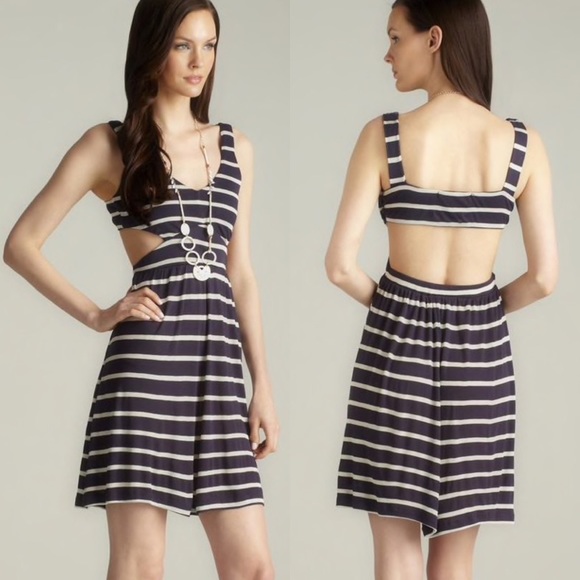 Ocean Drive Dresses & Skirts - Ocean Drive Striped Back Cutout Dress NWOT