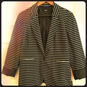Black Striped Blazer