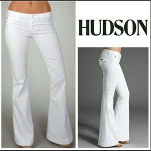 Hudson White Flare Jeans