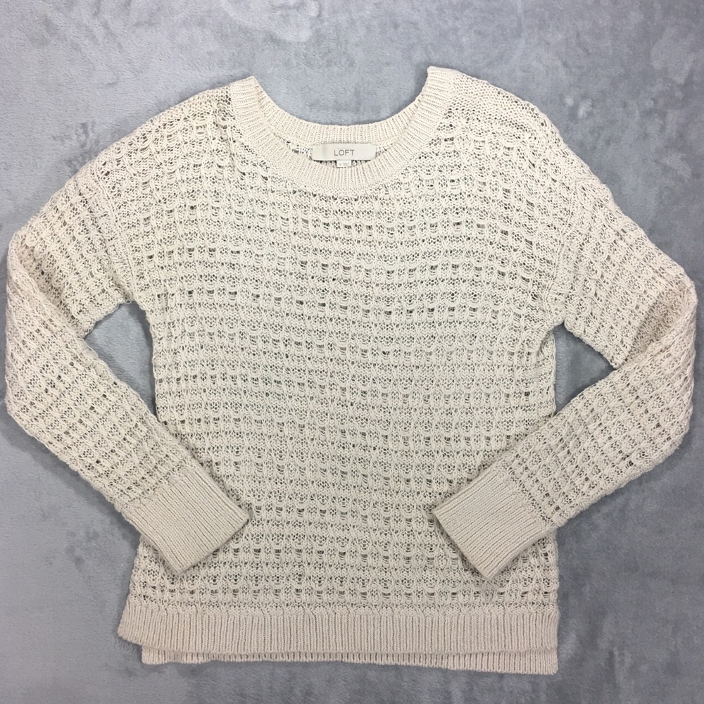 LOFT Beige Knit Sweater