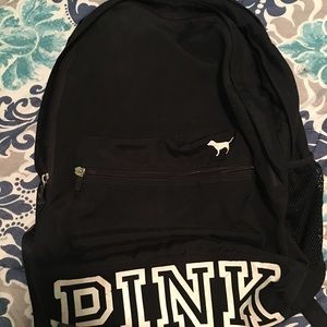 PINK black backpack