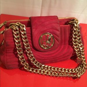 Henri Bendel No. 7 Red Suede Shoulder bag