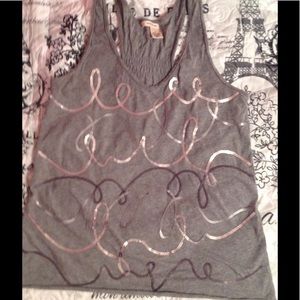 DKNY Jeans Gray sequin tank top