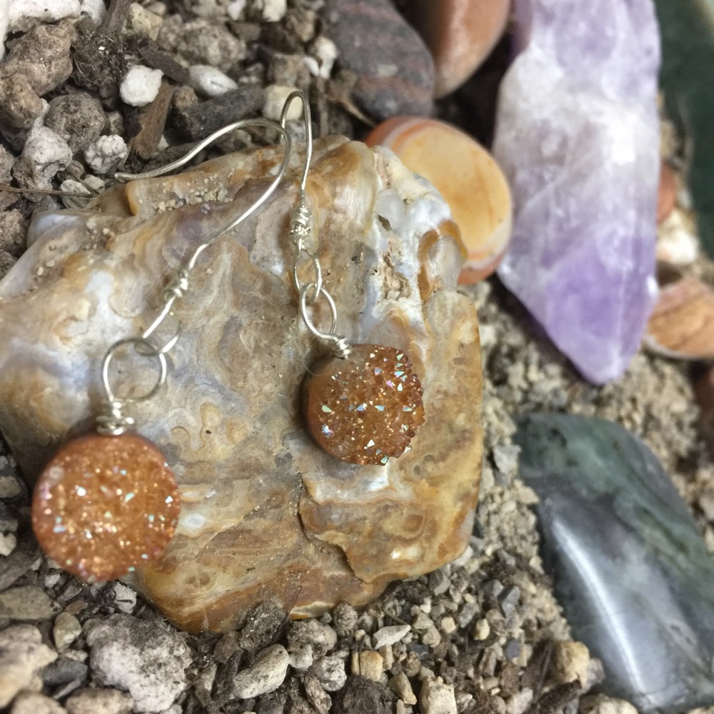 Druzy agate earrings