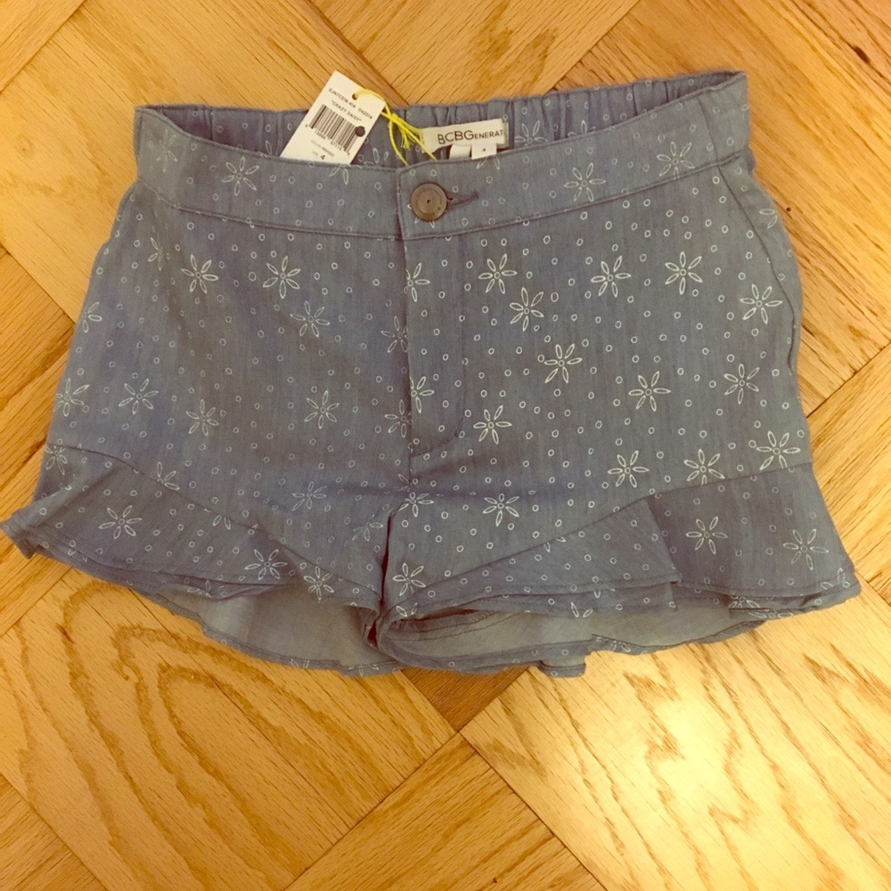 Light blue printed shorts