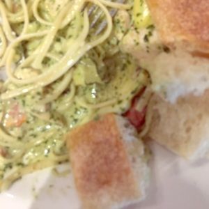 Used pesto chicken pasta
