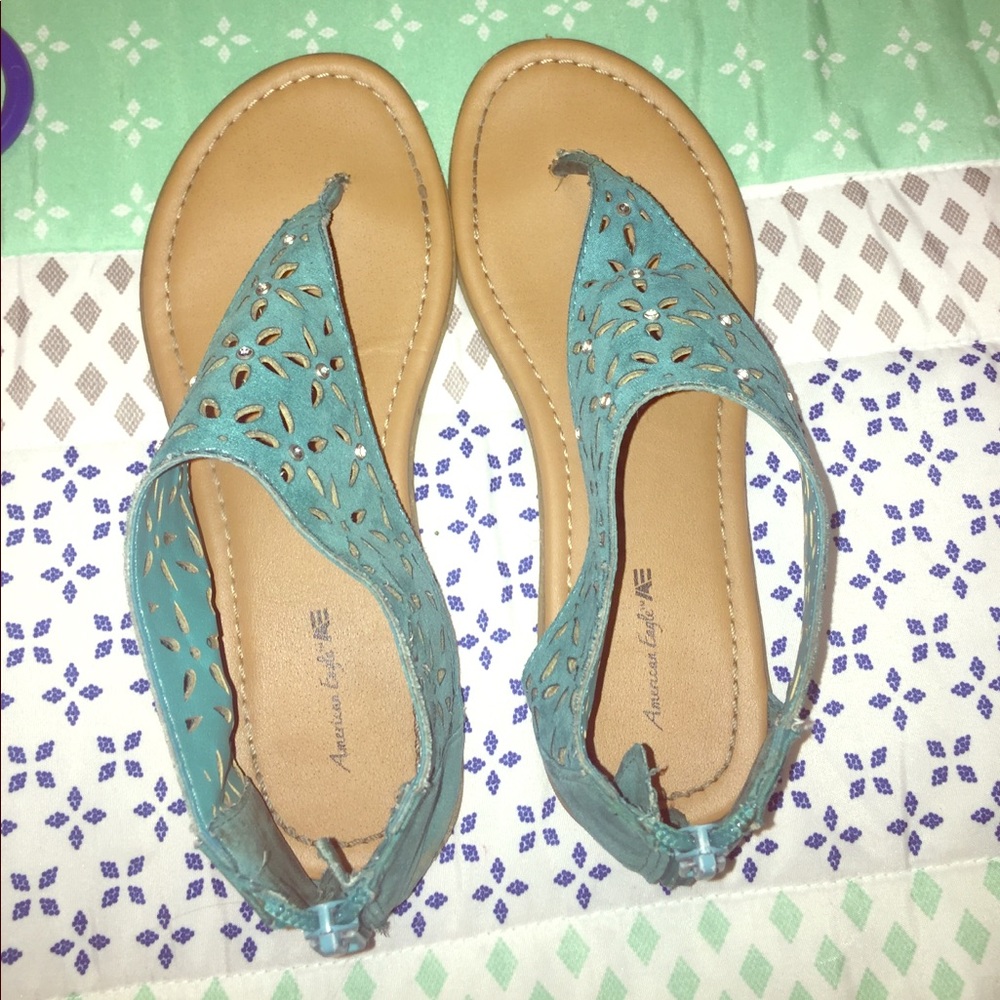 Turquoise sandals