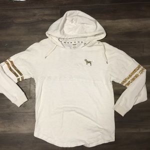 Victoria secret PINK gold sequin hoodie