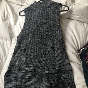 High low sweater tank