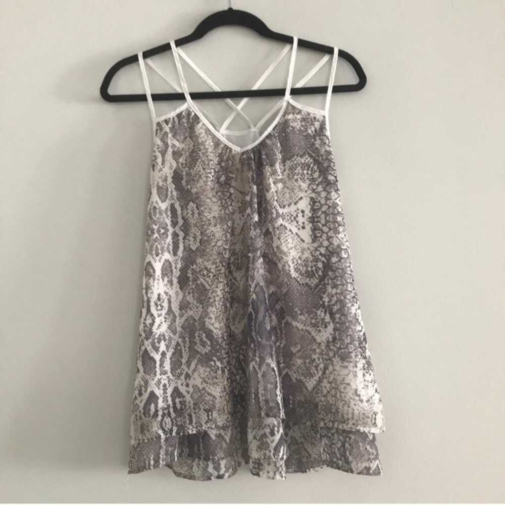 Snakeskin print top