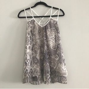 Snakeskin print top
