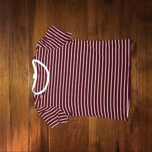 Burgundy stripe tee