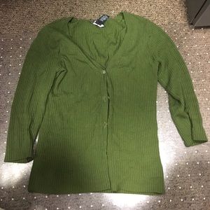 Olive green cardigan